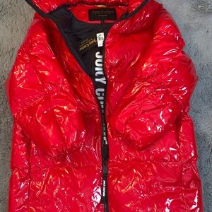 Juicy Couture shiny red puffer
